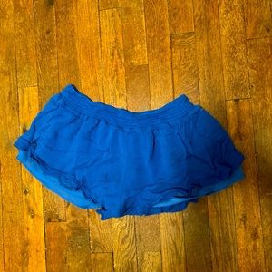 Women’s blue flowy summer tiny shorts